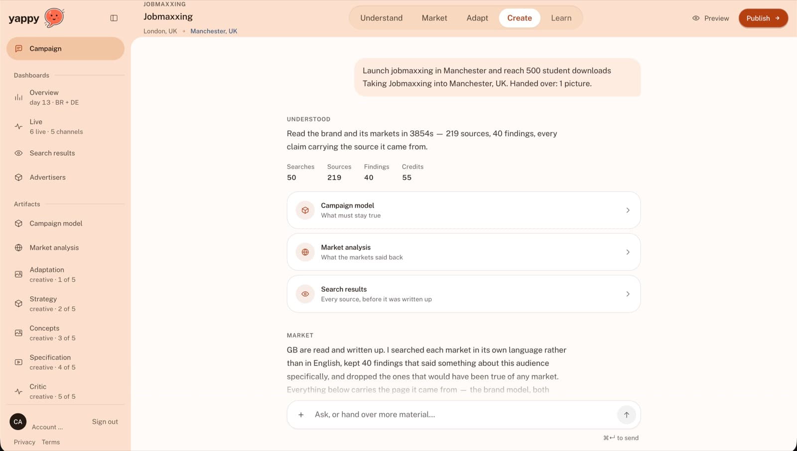 Screenshot of Yappy.fyi
